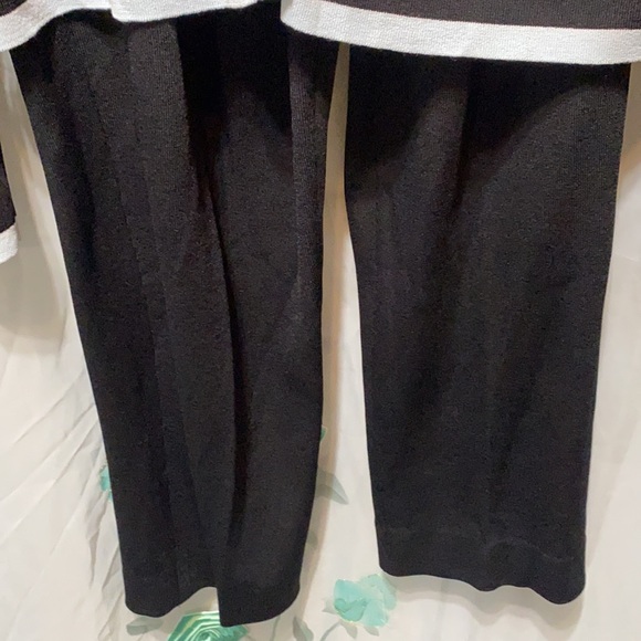 GRACE DANE LEWIS BLACK/BLUE TRIM SWEATER PANT SUIT SZ L - Picture 4 of 12